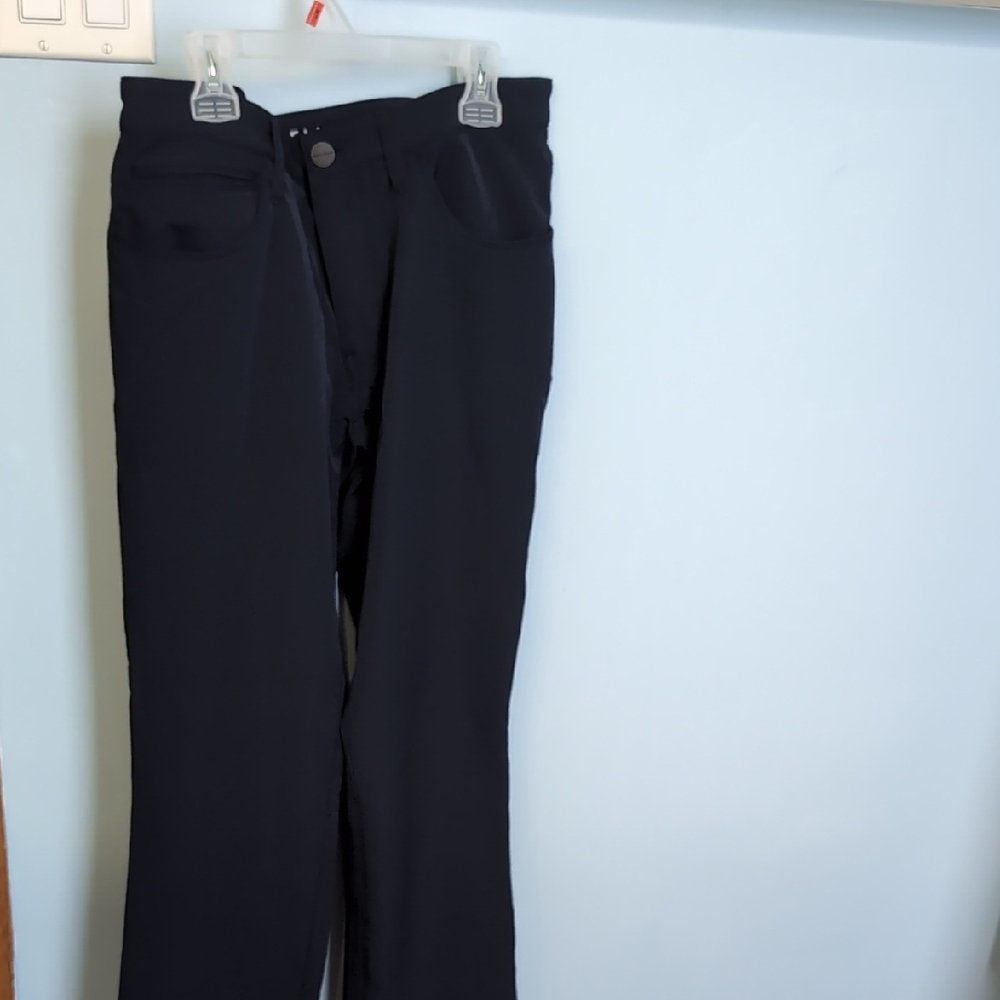 Black Straight-Leg Pants